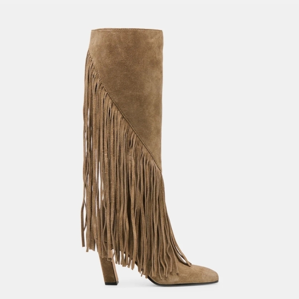 💚▪️Dolce Vita▪️Giano Olive Suede Heeled Boots
